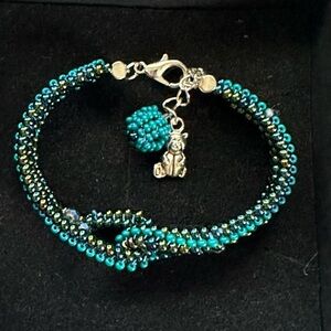 Elegant Beaded Bracelet with Charm